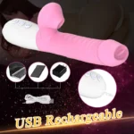 V30 - Şarjlı Akıllı Isıtmalı İleri Geri ve Dil Hareketli G-Spot ve Klitoris Emiş Uyarıcı 2 in 1 Rabbit Vibratör - Görsel 5