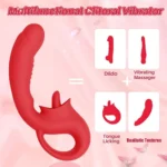 PRIME TOYS Vasana Klitoris ve G Spot Uyarıcı 2 in 1 Hareketli Orgazm Dil Vibratör - Görsel 4