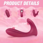 WHALE Klitoris ve G Spot Uyarıcı Giyilebilir 2 in 1 Panty Vibratör - Görsel 3