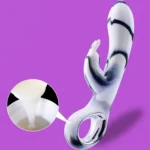 ZERA Tutma Aparatlı Klitoris ve G-Spot Uyarıcı 2 in 1 Rabbit Vibratör - Görsel 5