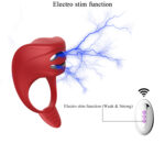 Zeus - Şarjlı Uzaktan Kumandalı Su Geçirmez Electro Stim ve Güçlü Titreşimli Klitoris Uyarıcı Penis Yüzüğü - Görsel 8
